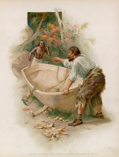 Ilustrace pro Robinsona Crusoe od Joseph Finnemore