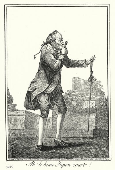 Ach! Krásná krátká sukně (rytina) od Joseph Franz von (after) Goez