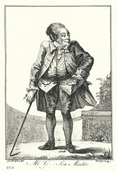 Pan Y, jeho mistr (rytina) od Joseph Franz von (after) Goez