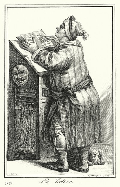 čtení (rytí) od Joseph Franz von (after) Goez