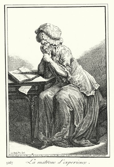 Zkušená představená (rytina) od Joseph Franz von (after) Goez