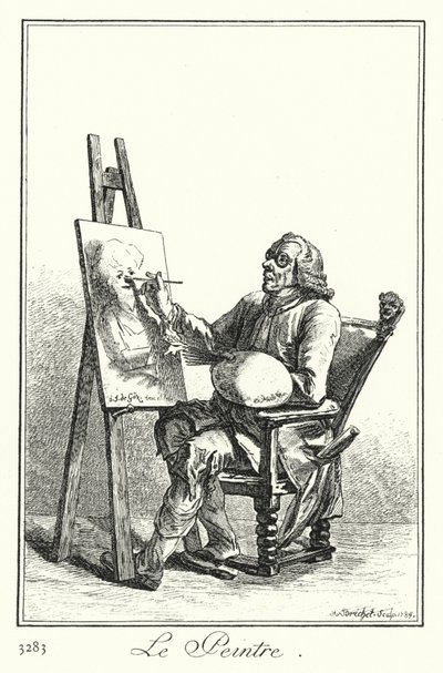 Malíř (rytina) od Joseph Franz von (after) Goez