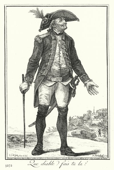 Co tam k čertu děláš? (rytina) od Joseph Franz von (after) Goez