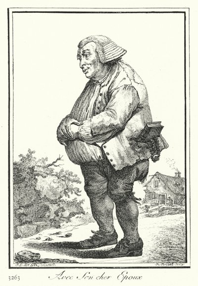 Se svým drahým manželem (rytina) od Joseph Franz von (after) Goez