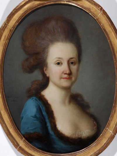 Portrét Euphrosine Katharina von Bock, narozená von Stackelberg 1752-1821, 1780 od Joseph Friedrich August Darbes