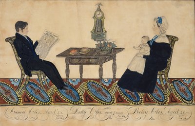 Pan a paní Daniel Otis a dítě, 1834. od Joseph H Davis