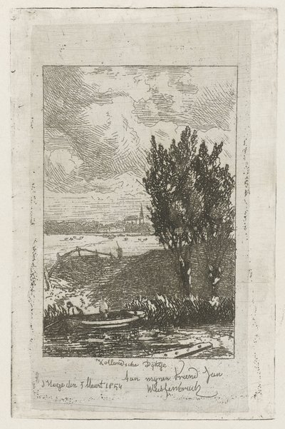 Luční krajina s příkopem Dutch Dike (název na objektu) od Joseph Hartogensis