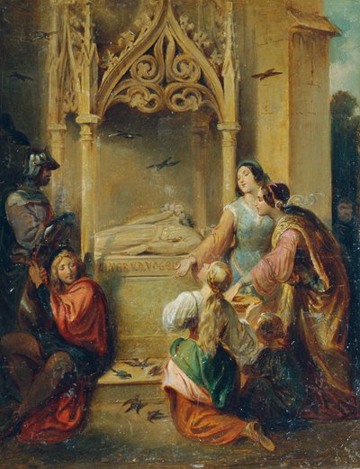 U hrobu Walthera von der Vogelweide od Joseph Hasslwander