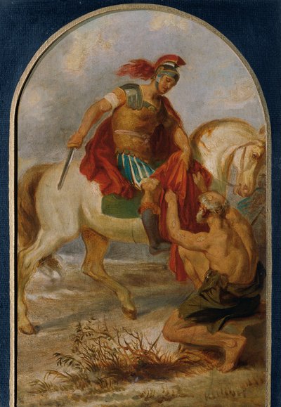 Svatý Martin s žebrákem od Joseph Hasslwander