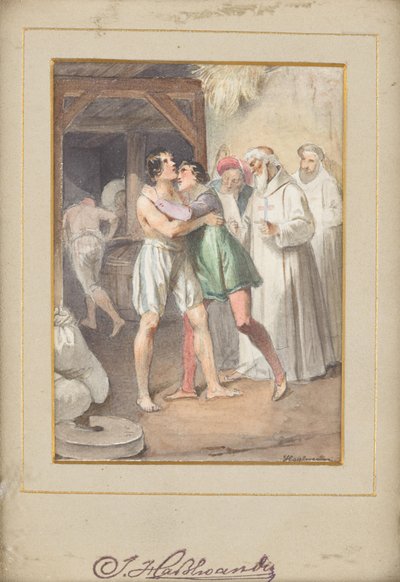 Propuštění křesťanských vězňů zástupci trinitářského řádu od Joseph Hasslwander