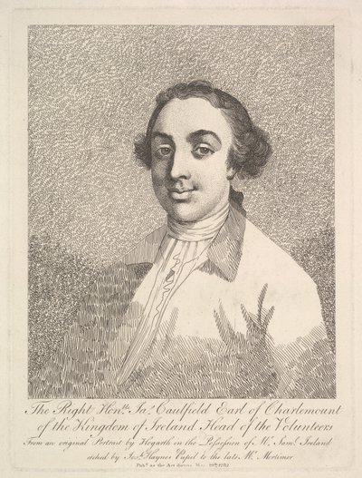 The Right Honorable James Caulfield, hrabě z Charlemontu z Irského království..., 19. března 1782. od Joseph Haynes