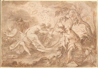 Různí bohové a bohyně: Ceres, Venuše, Mars a Merkur od Joseph Heintz d.Æ.