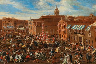 Hon na býka v Campo San Polo od Joseph Heintz the Younger