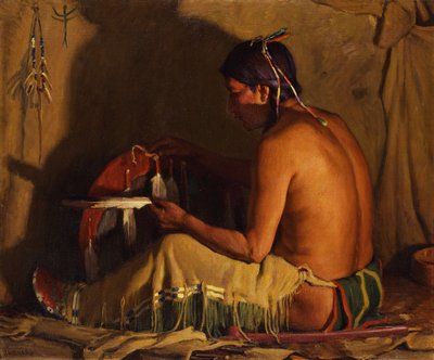 Firelight od Joseph Henry Sharp