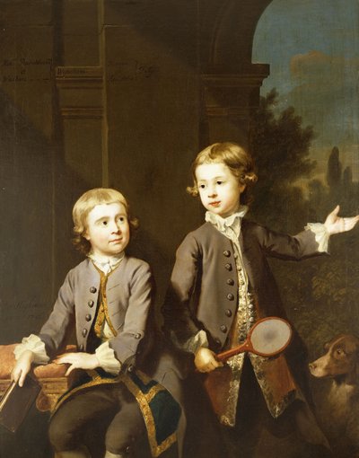 Dvojportrét Henryho Penruddocka Wyndhama a jeho bratra Wandhama, tříčtvrteční, 1743 od Joseph Highmore