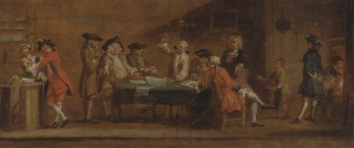 Postavy v hospodě nebo kavárně, ca. 1725 nebo po roce 1750. od Joseph Highmore