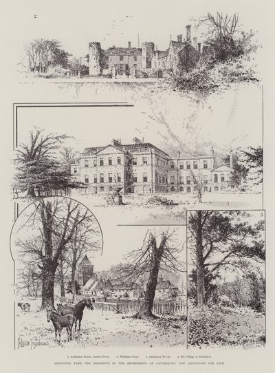 Addington Park, rezidence arcibiskupů z Canterbury, nyní oznámena k prodeji od Joseph Holland Tringham