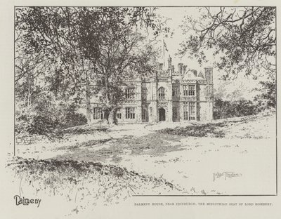 Dalmeny House, poblíž Edinburghu, Midlothianské sídlo lorda Roseberyho od Joseph Holland Tringham