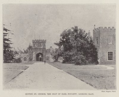 Hinton St George, sídlo hraběte Pouletta, při pohledu na východ od Joseph Holland Tringham