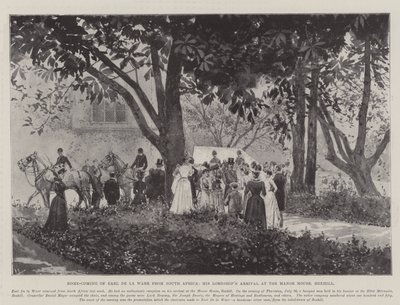 Návrat domů hraběte de la Warra z Jižní Afriky, příjezd jeho lordstva do Manor House, Bexhill od Joseph Holland Tringham