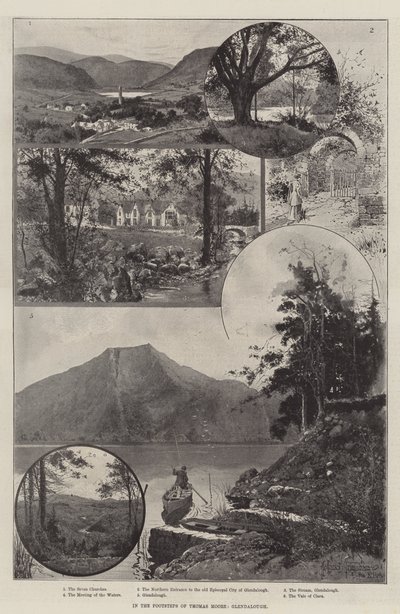 Po stopách Thomase Moorea, Glendalough od Joseph Holland Tringham