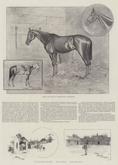 Závodní stáje Kingsclere od Joseph Holland Tringham