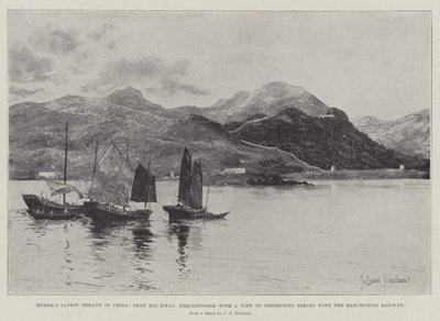 Poslední ruská poptávka v Číně, Shan Hai Kwan, rekvírována s výhledem na spojení Pekingu s mandžuskou železnicí od Joseph Holland Tringham