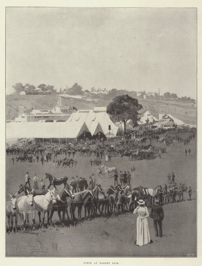 Scéna na veletrhu v Barnetu od Joseph Holland Tringham