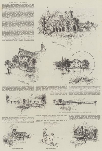 Některé nákresy řeky od Joseph Holland Tringham