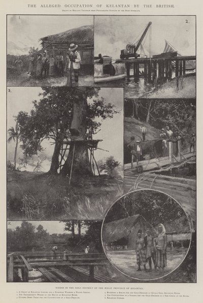 Údajná okupace Kelantanu Brity od Joseph Holland Tringham