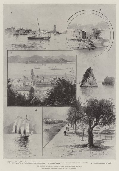 Čínská otázka, scény v okrese Yangtse-Kiang od Joseph Holland Tringham