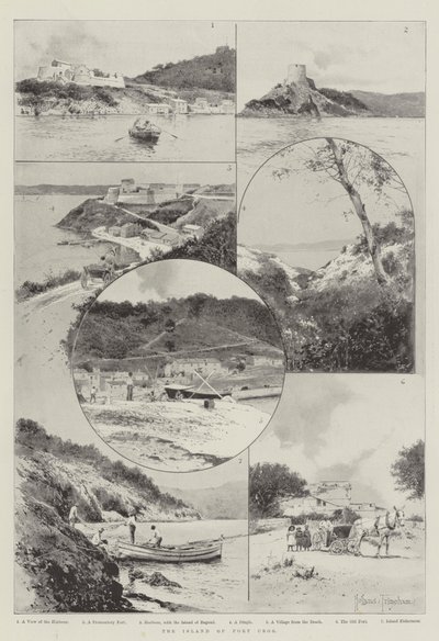 Ostrov Port Cros od Joseph Holland Tringham