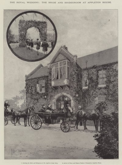 Královská svatba, nevěsta a ženich v Appleton House od Joseph Holland Tringham