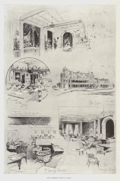 Viceregal Lodge v Simle od Joseph Holland Tringham
