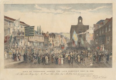Pohled na Tonbridge během pozdních voleb, 18. prosince 1832 od Joseph Josiah Dodd