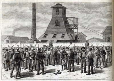 Stávka v dolech Anzin (Pas-de-Calais) v roce 1884 - Greves aux mines d