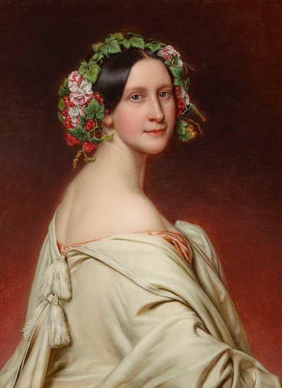 Portrét herečky Charlotte von Hagn 1809-1891, 1850. od Joseph Carl Stieler