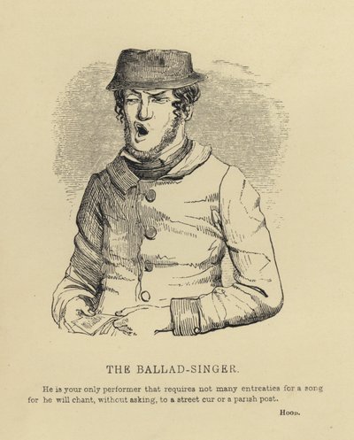 Kenny Meadows: The Ballad-Singer (rytina) od Joseph Kenny (after) Meadows