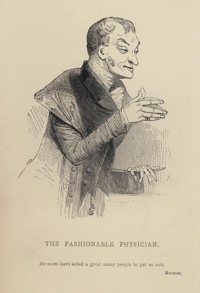 Kenny Meadows: The Fashionable Physician (rytina) od Joseph Kenny (after) Meadows