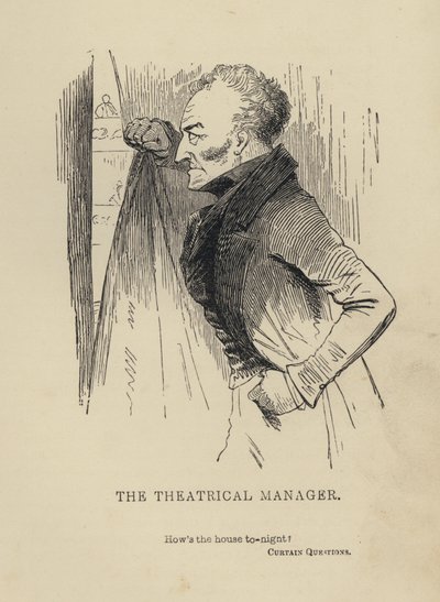 Kenny Meadows: Theatrical Manager (rytina) od Joseph Kenny (after) Meadows