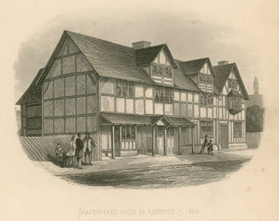 Shakespearův dům, jak byl obnoven v roce 1864 od Joseph Kenny Meadows