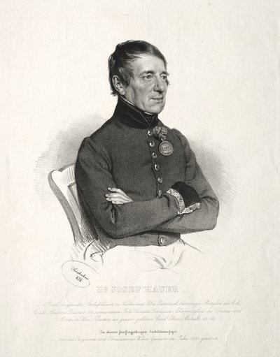 Portrét Dr. Jospeh Hauer od Joseph Kriehuber