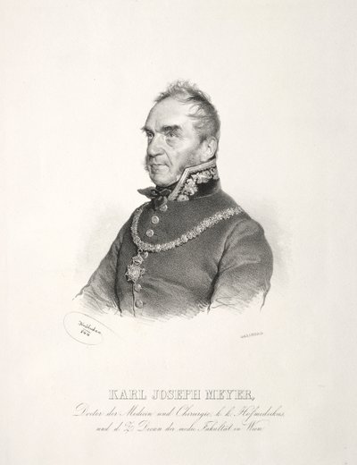Portrét Dr. Karla Josepha Meyera, 1844. od Joseph Kriehuber