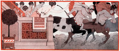 Co bylo v olympském období Le Prix de Diane - Posledních sto metrů - ilustrace z la Vie Parisienne, 1927 od Joseph Kuhn Regnier