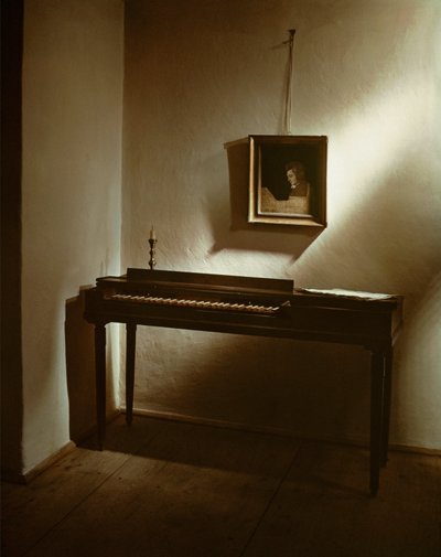 W. Mozartův klavichord a nedokončený portrét ... od Joseph Lange