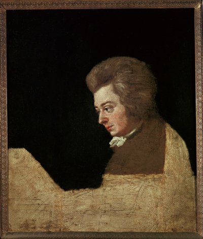 Wolfgang Amadeus Mozart ... (olej na plátně) od Joseph Lange