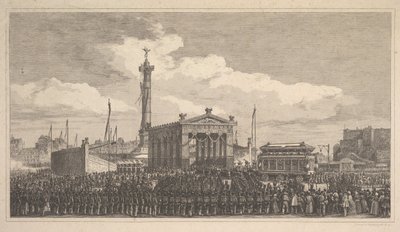 Ceremoniál inaugurace sloupu v červenci 1840, 1840. od Joseph Louis Trimolet