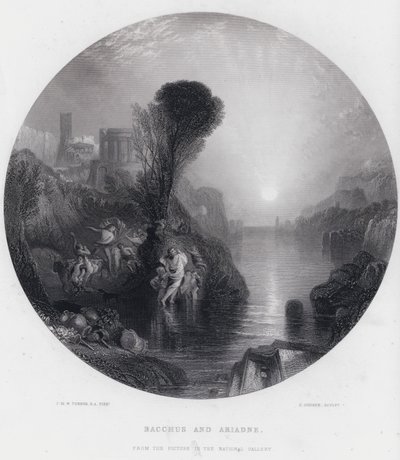 Bacchus a Ariadne (rytina) od Joseph Mallord William (after) Turner