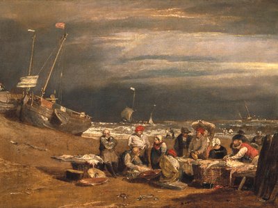 Rybí trh na pláži, c.1802-04 od Joseph Mallord William Turner