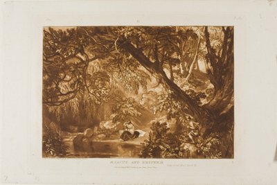 Aesacus a Hesperia, deska 66 z Knihy studií od Joseph Mallord William Turner